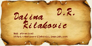 Dafina Rilaković vizit kartica